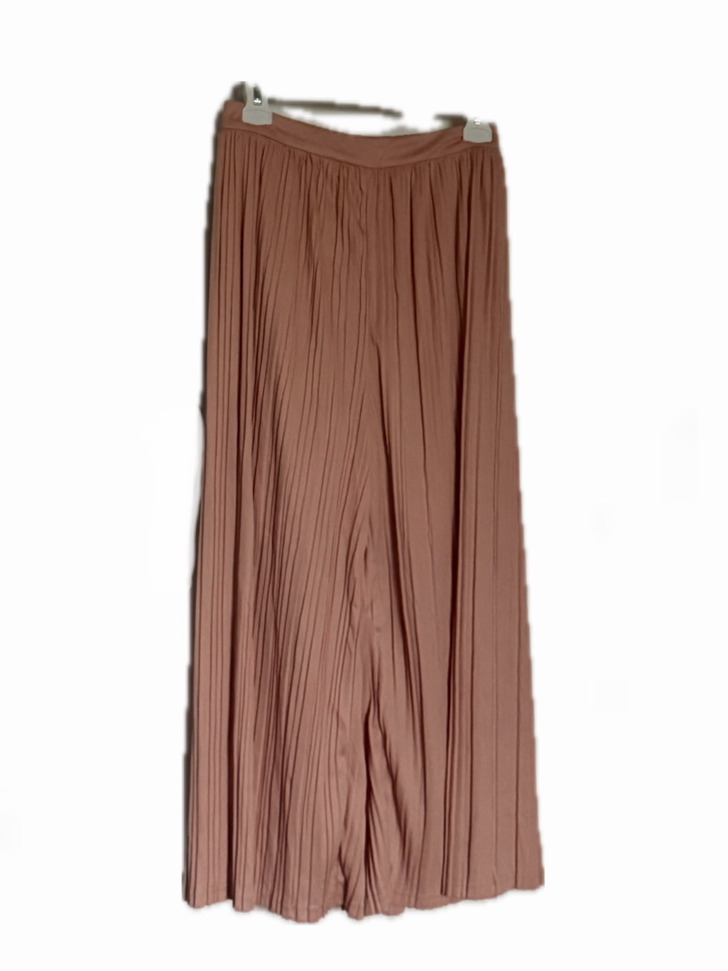 Pleated Wide-Leg Pants Mauve Pink